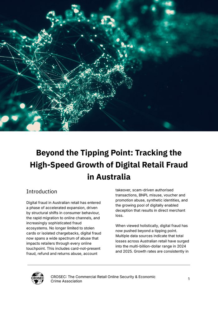 Cover of Beyond the Tipping Point: Tracking the High-Speed Growth of Digital Retail Fraud in Australia